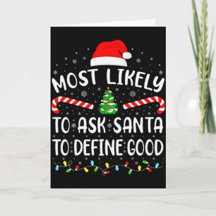 Mest sannolikt att be Tomte definiera bra familjem Kort