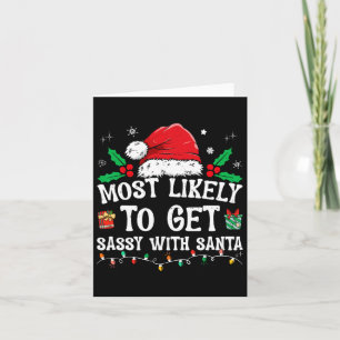 Mest sannolikt att bli sjuk med Santa Kul Familj J Kort
