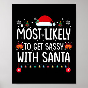Mest sannolikt att bli sjuk med Santa Rolig familj Poster