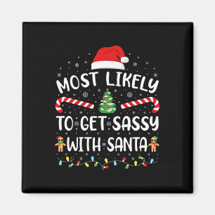 Mest sannolikt att bli Sy med Santa Familj Matchan Magnet