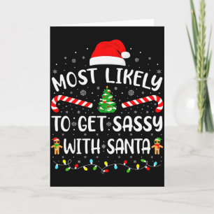 Mest sannolikt att bli Sy med Santa familjematchan Kort