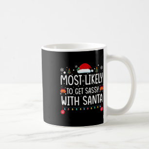 Mest sannolikt att bli sy med Santa Rolig familj j Kaffemugg
