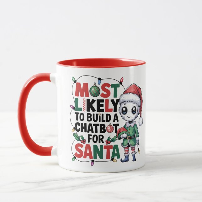 Mest sannolikt att bygga en chatbot för Tomte Roli Mugg (Vänster)