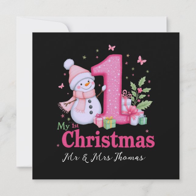 Mest sannolikt att dansa med tomten, bro  inbjudningar (Framsida)