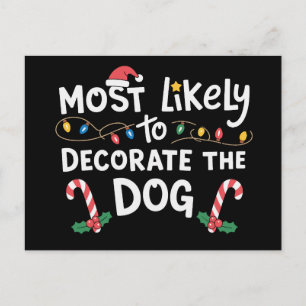 Mest sannolikt att dekorera hund jul helg vykort