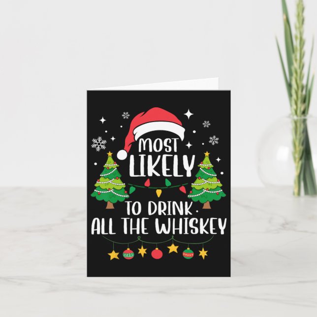 Mest sannolikt att dricka alla whiskey som matchar kort (Framsida)