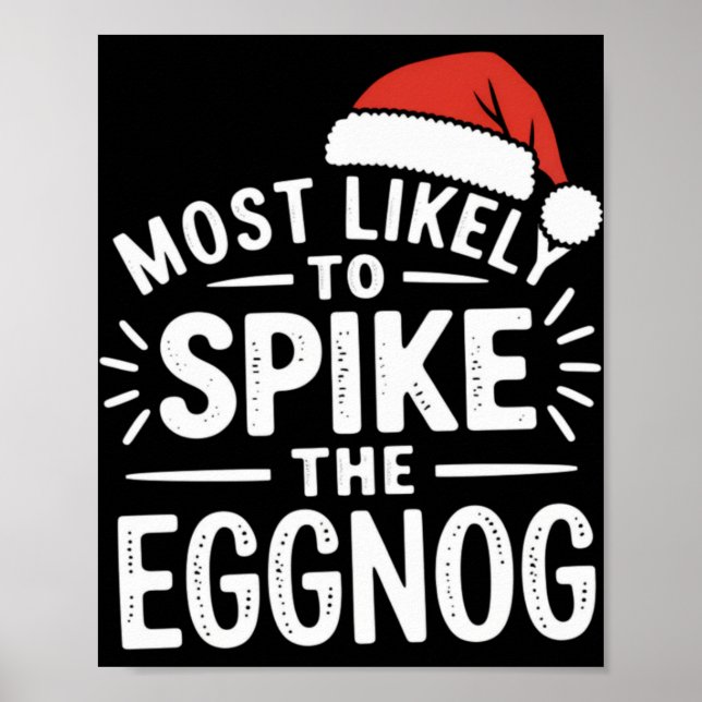 Mest sannolikt att dricka eggnogg julmatchande t poster (Framsidan)