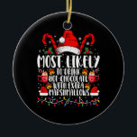 Mest sannolikt att dricka Hett Chocolate Marshmall Julgransprydnad Keramik<br><div class="desc">Mest troligt att du dricker Hett choklad med Extra Marshmallow-julfamiljen matchande</div>