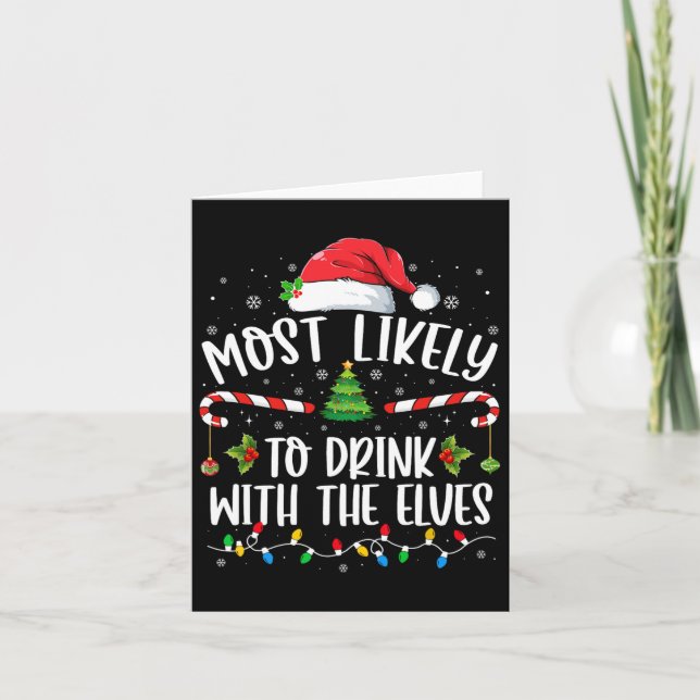 Mest sannolikt att dricka med älvorna Älvdrinkning Kort (Framsida)