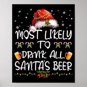 Mest sannolikt att dricka upp all jultomtens öl Dr Poster