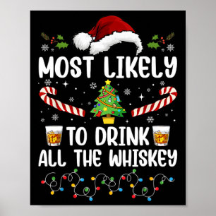 Mest sannolikt att dricka upp all whiskey familj j poster