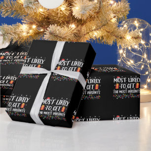 Mest sannolikt att få flest presenter jul presentpapper