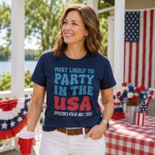 Mest sannolikt att festa i USA Anpassad T Shirt