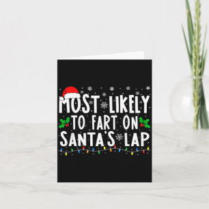 Mest sannolikt att fisa på tomtens knä jul kort