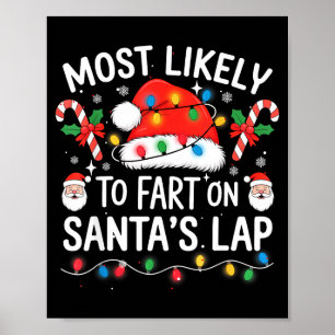 Mest sannolikt att fisa på tomtens knä Matchande f Poster
