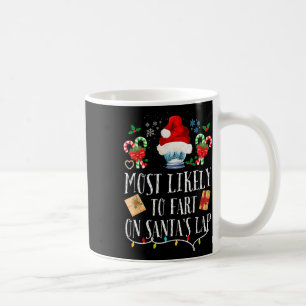 Mest sannolikt att fisa på tomtens knä Rolig famil Kaffemugg