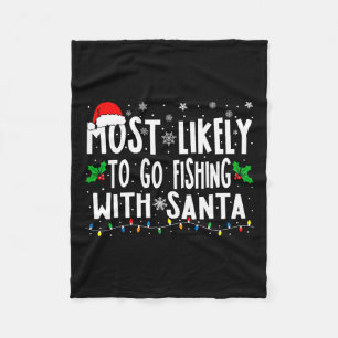 Mest sannolikt att fiska med Santa Fishing Funy Fleecefilt