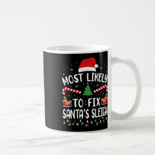 Mest sannolikt att fixa tomtens släde Xmas Familje Kaffemugg