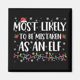 Mest sannolikt att förväxlas med en älffamilj Xmas Magnet