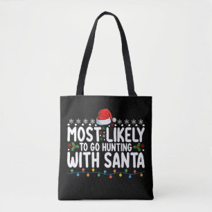 Mest sannolikt att gå på jakt med tomte jul tygkasse