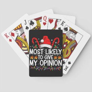 Mest sannolikt att ge min åsikt Roligt jul Casinokort