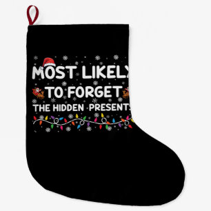 Mest sannolikt att glömma de dolda julklapparna stor julstrumpa