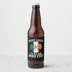 Mest sannolikt att göra en irländsk sorti St Patri Ölflaska Etikett