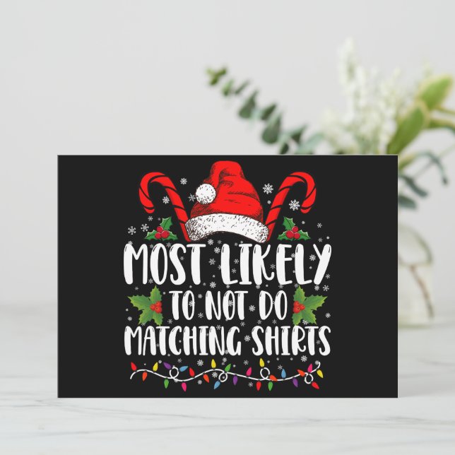 Mest sannolikt att inte matcha julgranarna inbjudningar (Stående Fram)