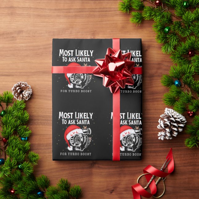 Mest sannolikt att jultomten ska få turboberget ju presentpapper (Julgåva)