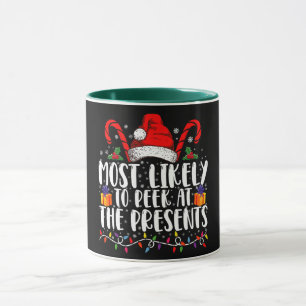 Mest sannolikt att kika på julklapparna Familjens  Mugg