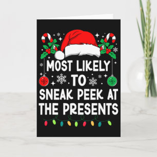 Mest sannolikt att kika på julklapparna jul kort