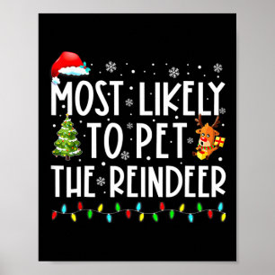 Mest sannolikt att klappa renen Kul jul 1 Poster