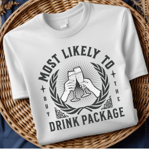 Mest sannolikt att köpa drinkpaketet kryssar t-shi t shirt