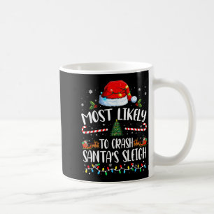 Mest sannolikt att krascha i jultomtens släde fami kaffemugg