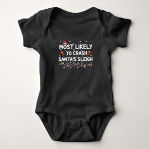 Mest sannolikt att krascha i Tomtes julflyg Rolig T Shirt