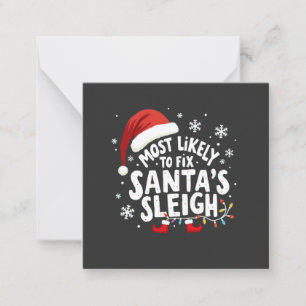 Mest sannolikt att laga Santa's Sleigh Handyman Ju Anteckningskort