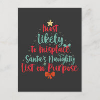 Mest sannolikt att mispla Santa's Naughty List Xma