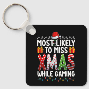 Mest sannolikt att missa jul medan du spelar spel nyckelring