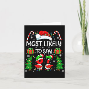 Mest sannolikt att säga 67 Meme Sex Sju Santa Jul Kort