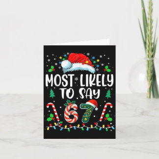 Mest sannolikt att säga 67 Meme Sex Sju Tomte Jul Kort