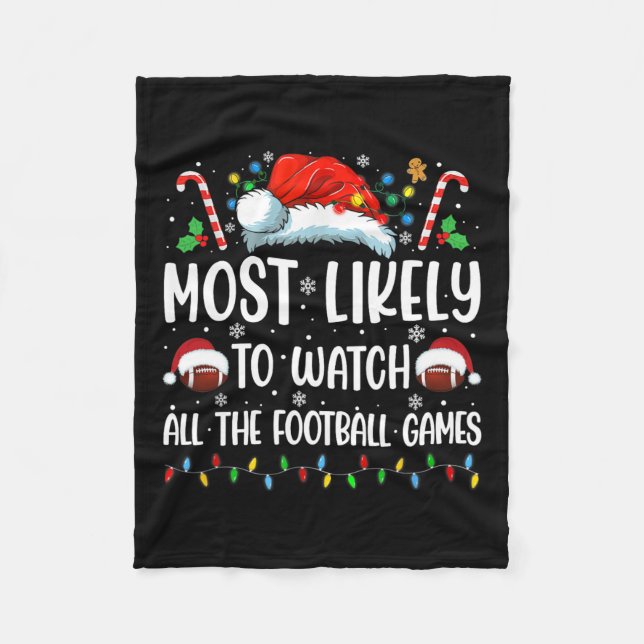 Mest sannolikt att se alla fotbollsmatcher Kristus Fleecefilt (Framsidan)