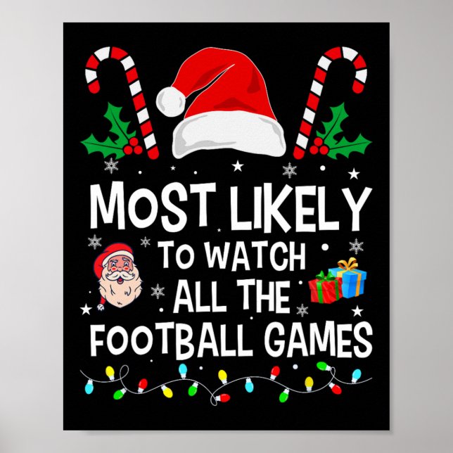 Mest sannolikt att se alla fotbollsmatcher Kristus Poster (Framsidan)