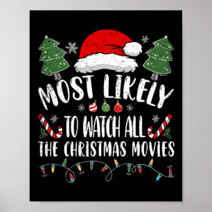 Mest sannolikt att se alla julfilmer i Chri Poster