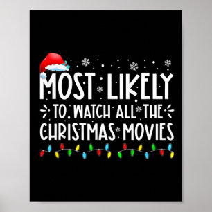 Mest sannolikt att se alla julfilmer i Chri Poster