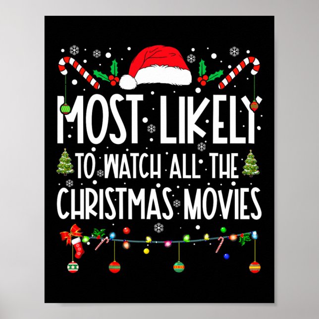 Mest sannolikt att se alla julfilmer i Chri Poster (Framsidan)