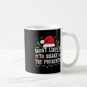Mest sannolikt att skaka julklappar Familj Matchni Kaffemugg