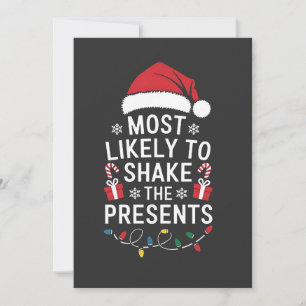 Mest sannolikt att skaka julklappar jul inbjudningar