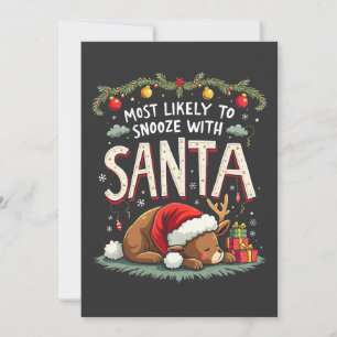 Mest sannolikt att sova med Santas sömniga renar  Inbjudningar