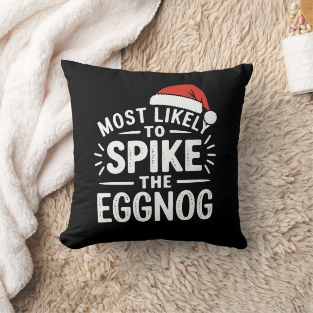 Mest sannolikt att späda på äggtoddy julmatchande kudde (Filt)