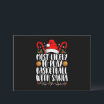 Mest sannolikt att spela basket med tomte jul inbjudningar<br><div class="desc">Mest sannolikt att spela basket med tomte Matchande jul</div>